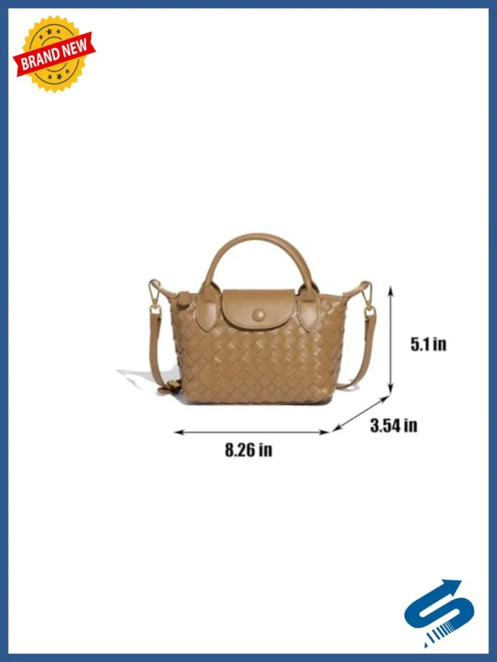 Braided Faux Leather Satchel Handbag with Top Handle